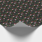 Weihnachtsgnomen: Festes nahtloses Muster Geschenkpapier (Ecke)