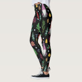 Weihnachtsgnomen: Festes nahtloses Muster Leggings (Links)