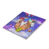 Weihnachtsgnomen geben Geschenke Keramik Tile Fliese (Seite)