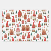 Weihnachtsgnomen & Gingerbread Nordic Village Geschenkpapier Set (Vorderseite 3)