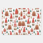 Weihnachtsgnomen & Gingerbread Nordic Village Geschenkpapier Set (Vorderseite 2)