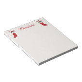 Weihnachtsgnomen in Roten Strümpfen Süßkarren Notizblock (angewinkelt)