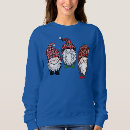 Weihnachtsgnomen Kariert farbenfroh Weihnachten Sweatshirt