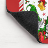 Weihnachtsgnomen mit dem Weihnachtsmann Mousepad (Ecke)