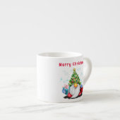 Weihnachtsgnomen mit Espressocup Espressotasse (Vorderseite Rechts)