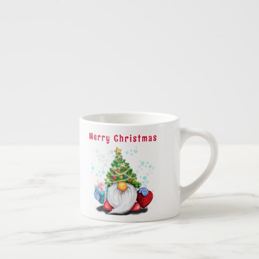 Weihnachtsgnomen mit Espressocup Espressotasse (Rechts)