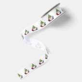 Weihnachtsgnomen mit Geschenk Ribbon Satinband (Rückseite)