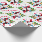 Weihnachtsgnomen mit Geschenkpapier (Ecke)