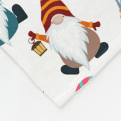 Weihnachtsgnomen mit Lantern Wasserfarbenurlaub Fleecedecke (Ecke)