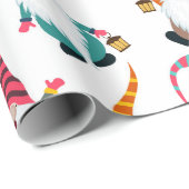 Weihnachtsgnomen mit Lantern Wasserfarbenurlaub Geschenkpapier (Rolleneckpunkt)