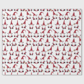 Weihnachtsgnomen mit Lantern Wasserfarbenurlaub Geschenkpapier (Flach)