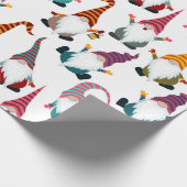 Weihnachtsgnomen mit Lantern Wasserfarbenurlaub Geschenkpapier (Ecke)