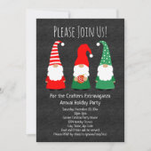 Weihnachtsgnomen Niedliche Feiertagsparty Einladun Feiertagskarte (Vorderseite)