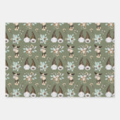 Weihnachtsgnomen - Nordic Wrapping Paper Sheets Geschenkpapier Set (Vorderseite 2)