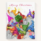 Weihnachtsgnomen-Notebook-Geschenk Notizblock (Vorderseite)
