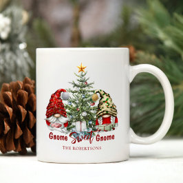 Weihnachtsgnomen Personalisiert Niedlich Rustikal Kaffeetasse