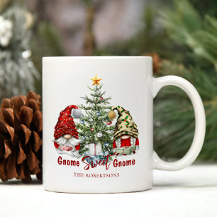 Weihnachtsgnomen Personalisiert Niedlich Rustikal Kaffeetasse