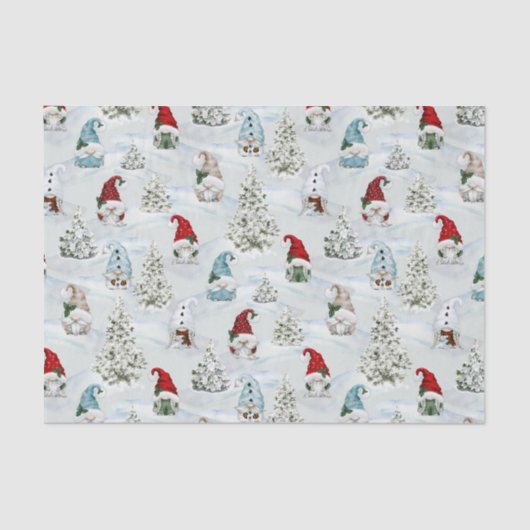 Weihnachtsgnomen Seidenpapier (Vorderseite)