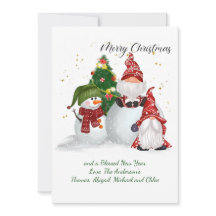 Weihnachtsgnomen Snowmen Weihnachtskarte