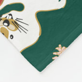 Weihnachtsgnomen, Sonntagsmuster. Fleecedecke (Ecke)