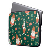 Weihnachtsgnomen, Sonntagsmuster. Laptopschutzhülle (Vorderseite Links)