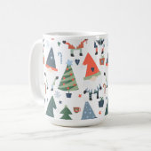 Weihnachtsgnomen Trees Candy Canes Kaffeetasse (Vorderseite Links)