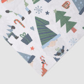 Weihnachtsgnomen Trees Candy Canes Seidenpapier (Detail)