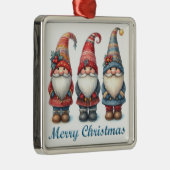 Weihnachtsgnomen Trio Ornament Aus Metall (Rechts)