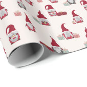 Weihnachtsgnomen und Geschenke Rustikales Land Geschenkpapier (Rolleneckpunkt)