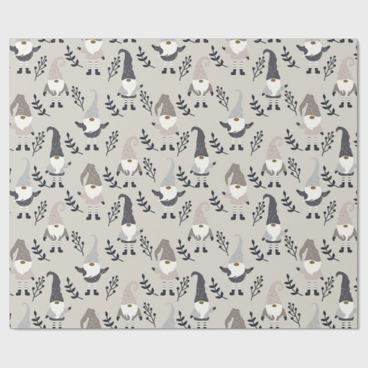 Weihnachtsgnomen und Grüne Geschenkpapier (Flach)