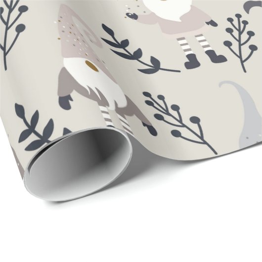 Weihnachtsgnomen und Grüne Geschenkpapier (Rolleneckpunkt)