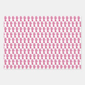 Weihnachtsgnomen und Rentiere mit Handschuhen Geschenkpapier Set (Vorderseite 3)