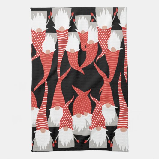 Weihnachtsgnomen Weihnachtselfen Niedlichen Saison Geschirrtuch (Vertikal)