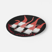 Weihnachtsgnomen Weihnachtselfen Niedlichen Saison Pappteller (Schrägansicht)