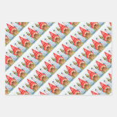 Weihnachtsgnomen Wrapping Paper Sheets Geschenkpapier Set (Vorderseite)