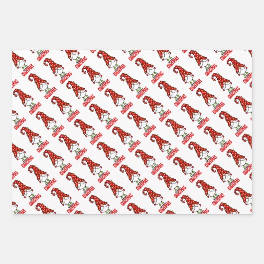 Weihnachtsgnomen Wrapping Paper Sheets Geschenkpapier Set (Vorderseite 3)