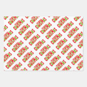 Weihnachtsgnomen Wrapping Paper Sheets Geschenkpapier Set (Vorderseite 2)
