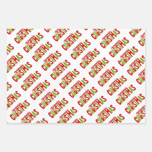 Weihnachtsgnomen Wrapping Paper Sheets Geschenkpapier Set (Vorderseite 2)