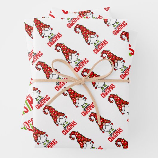 Weihnachtsgnomen Wrapping Paper Sheets Geschenkpapier Set (Beispiel)
