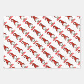 Weihnachtsgnomen Wrapping Paper Sheets Geschenkpapier Set (Vorderseite)