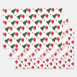 Weihnachtsgnomen Wrapping Paper Sheets Geschenkpapier Set