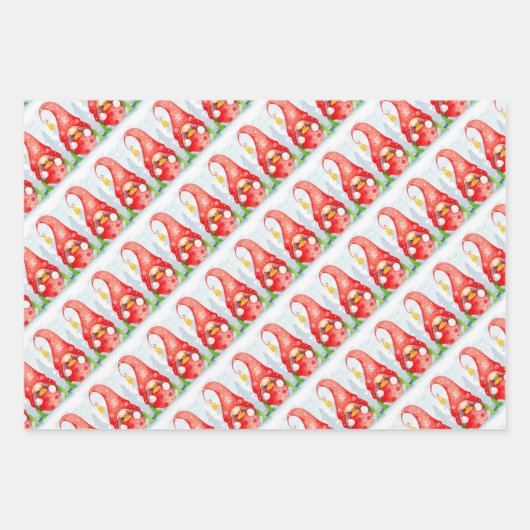 Weihnachtsgnomen Wrapping Paper Sheets Geschenkpapier Set (Vorderseite 3)