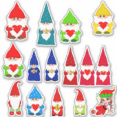 Weihnachtsgnomes Aufkleber (Vorderseite)