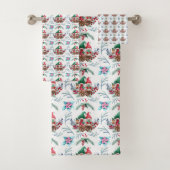 Weihnachtsgnomes Blumenmuster Badhandtuch Set (Insitu)
