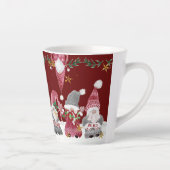 Weihnachtsgnomes Burgundy Liebe Joy Peace Foliage Milchtasse (Rechts)