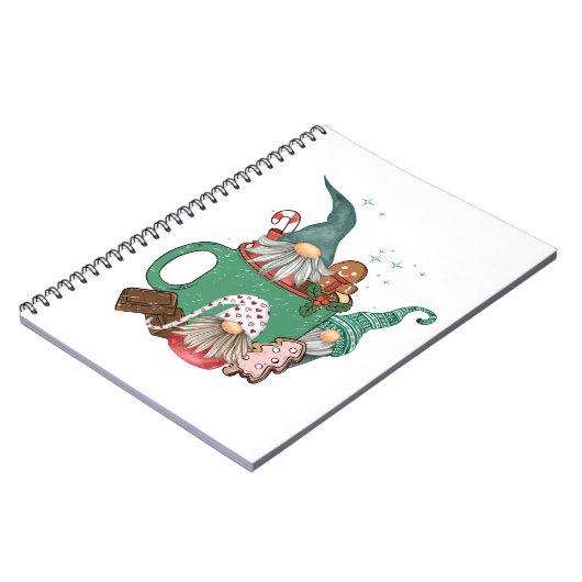 Weihnachtsgnomes & Cocoa Notizblock (Linke Seite)