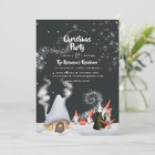 Weihnachtsgnomes Einladung (Stehend Vorderseite)