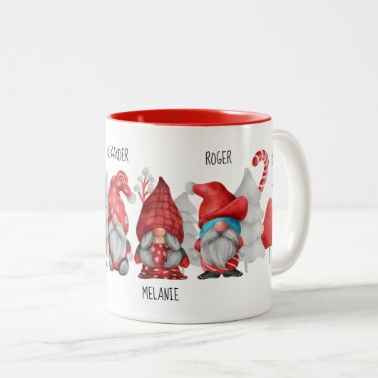Weihnachtsgnomes Familienfreunde Tasse (VorderseiteRechts)