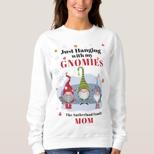 Weihnachtsgnomes Familienpassende Mama Sweatshirt (Vorderseite)