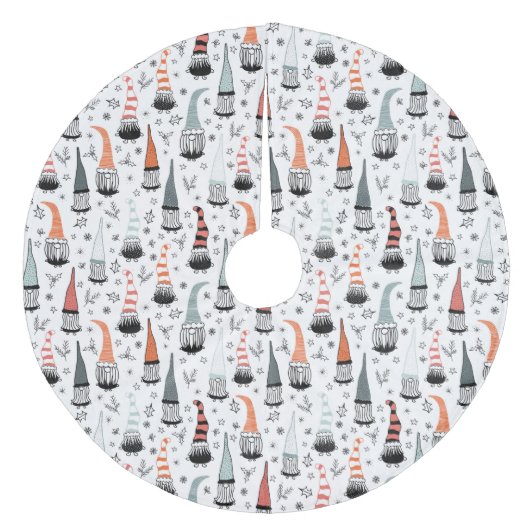 Weihnachtsgnomes Fleece Weihnachtsbaumdecke (Vorderseite)